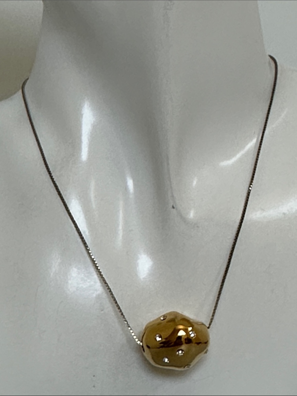 MARNI Gold Bead Pendant Necklace